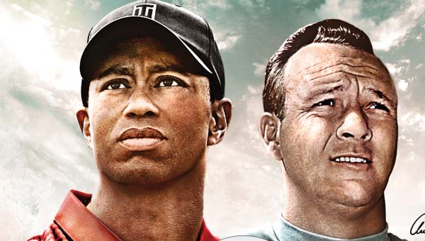 Golflegende Arnold Palmer siert de cover van Tiger Woods 14