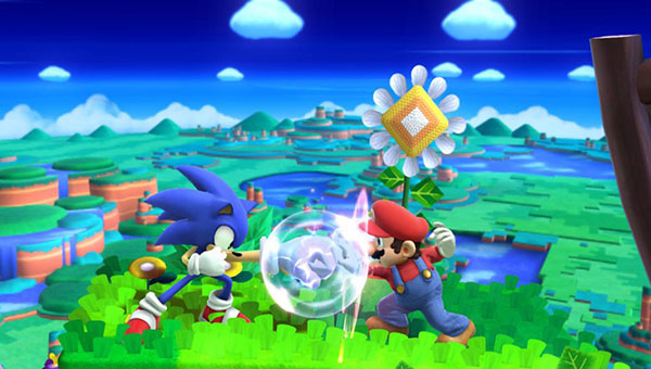 Nieuw Super Smash Bros.-screenshot toont Sonic's Windy Hill