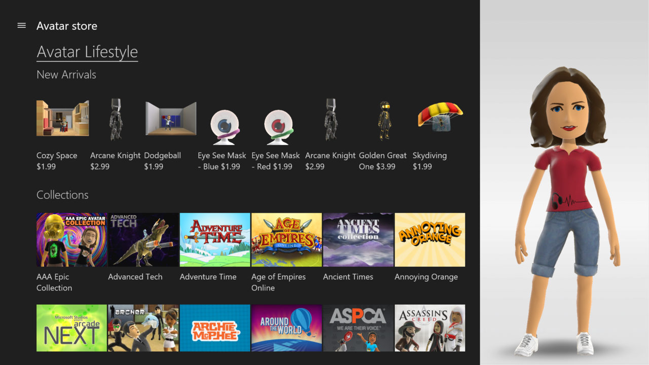 Xbox One systeemupdate brengt avatar store terug