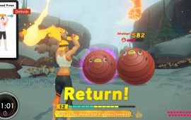 Ring Fit Adventure: JJ trekt en duwt zich uit de naad