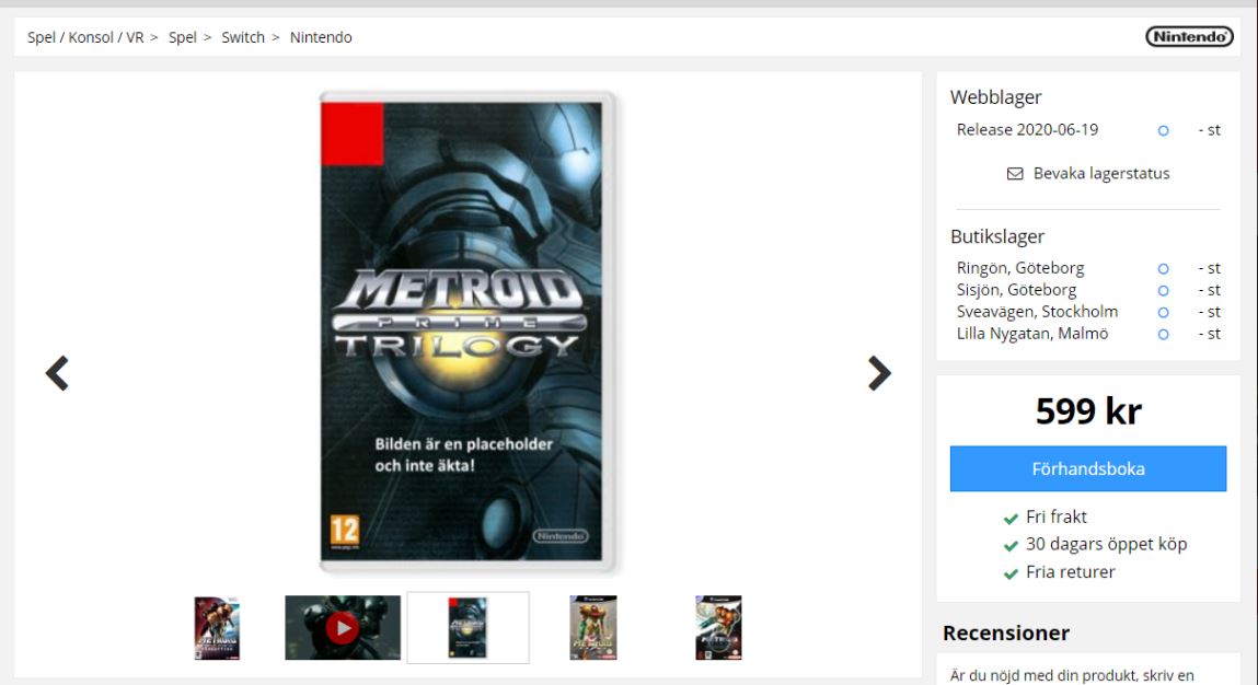 Switch Metroid Prime